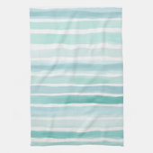 Waterverf Aqua Verticale Streeppatroon Kust Theedoek (Verticaal)
