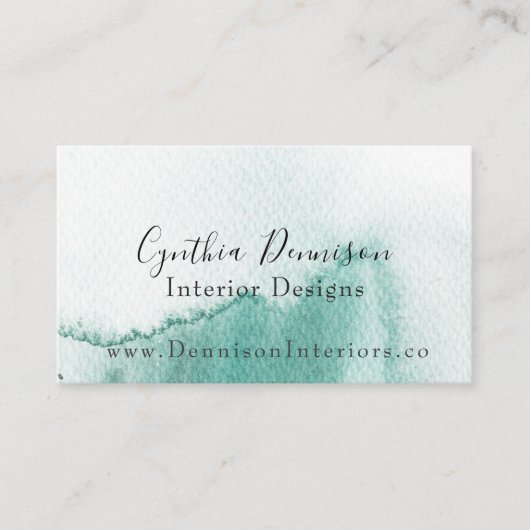 Waterverf Aqua Wave Visitekaartje (Voorkant)