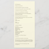 Waterverf Aqua Wedding Program Kaart (Achterkant)