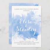 Waterverf aquamarijn rif bruiloft koppels douche kaart (Voorkant / Achterkant)