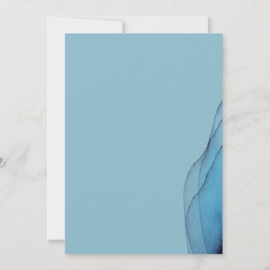 Waterverf aquamarine oceaanblauw Vrijgezellenfeest Kaart (Achterkant)