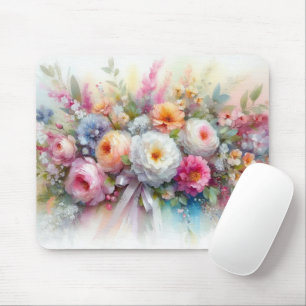 Waterverf Aquarel Bloemen Schilderij Sjabloon Muismat