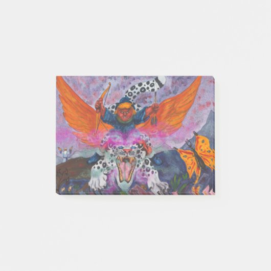 Waterverf Aquarel Fantasie Illustratie Wereld Post-it® Notes (Voorkant)