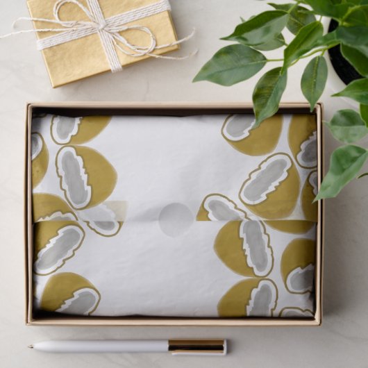 Waterverf Aquarelle Kokosnoot Handgemaakt Pattern Tissuepapier (Geschenk)