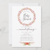 Waterverf Aquarelle Wild Flower Baby shower Kaart (Voorkant)