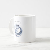 Waterverf Aquarius Astrology Zodiac | Monogram Koffiemok (Voorkant links)