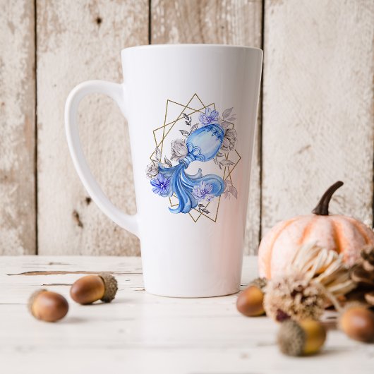 Waterverf Aquarius Astrology Zodiac | Monogram Latte Mok