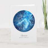 Waterverf Aquarius Constellation Greeting Kaart (Voorkant)