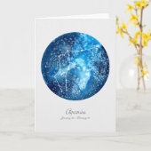 Waterverf Aquarius Constellation Greeting Kaart (Gele Bloem)