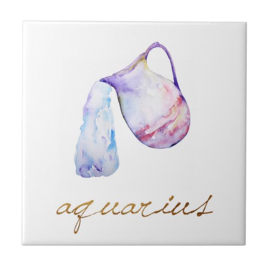 Waterverf Aquarius Water Bearer Tegeltje (Voorkant)