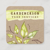 Waterverf Arborist Tree Care Square Visitekaartje (Voorkant)