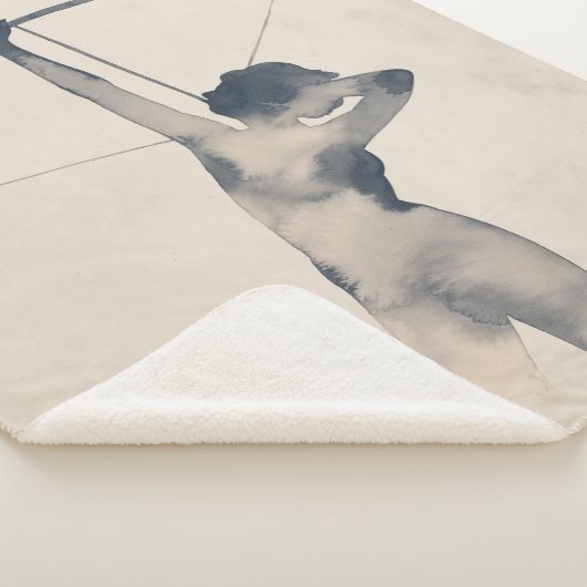 Waterverf Archeress Sherpa Deken (3/4)