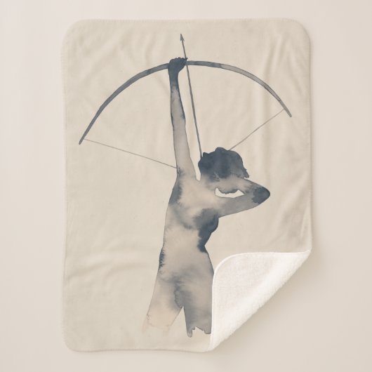 Waterverf Archeress Sherpa Deken (Voorkant)