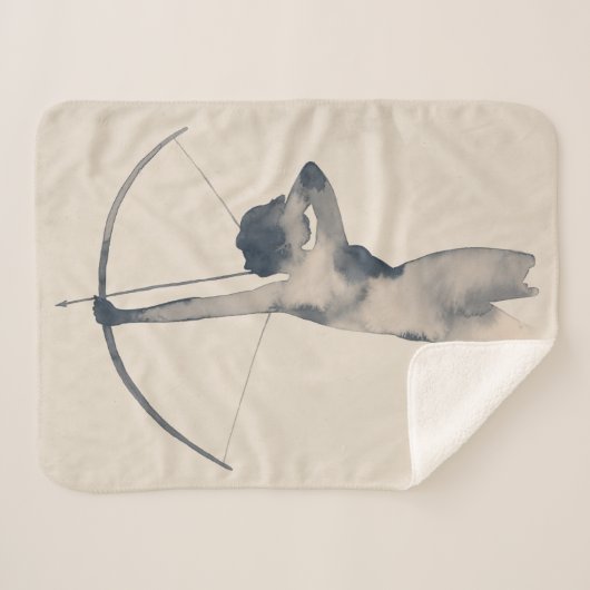 Waterverf Archeress Sherpa Deken (Voorkant (horizontaal))