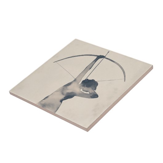 Waterverf Archeress Tegeltje (Zijkant)