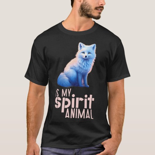 Waterverf Arctic Fox is mijn Spirit Animal T-shirt (Voorkant)