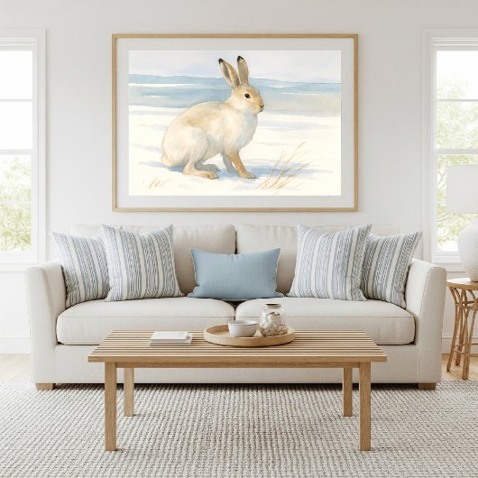 Waterverf Arctic Hare Art Poster