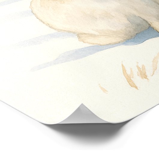 Waterverf Arctic Hare Art Poster (Hoek)