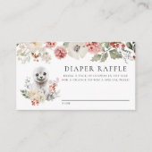 Waterverf Arctic Seal Baby shower Luier Raffle Informatiekaartje (Voorkant)