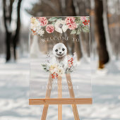 Waterverf Arctic Seal Baby shower Welkom Acryl Bord
