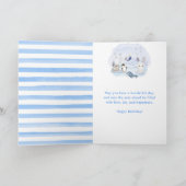 Waterverf Arctische Dieren Bloemendag Kaart (Binnen)