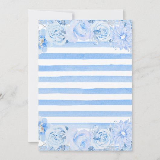 Waterverf Arctische Dieren Floral Baby shower Kaart (Achterkant)