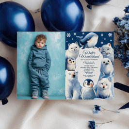 Waterverf Arctische dieren Verjaardag Kinderen Kaart