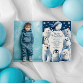 Waterverf Arctische dieren Verjaardag Kinderen Kaart