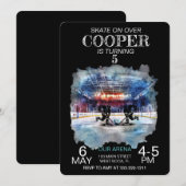 Waterverf Arena Hockey Thema Verjaardag Kaart (Voorkant / Achterkant)