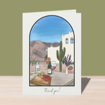 Waterverf Argentina Salta gevouwen bedankkaart