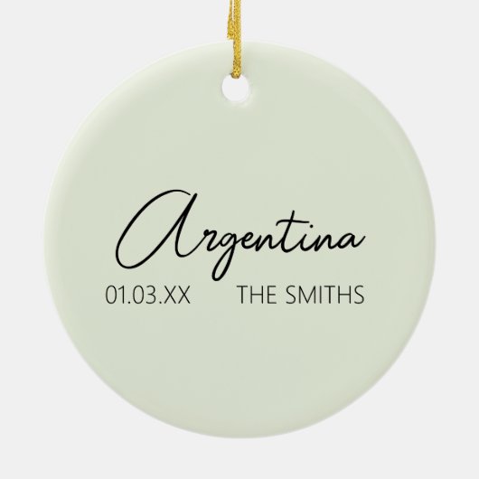 Waterverf Argentinië Salta Keramisch Ornament (Achterkant)