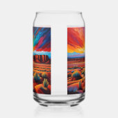 Waterverf Arizona Desert Blikvorm Glas (Rechts)