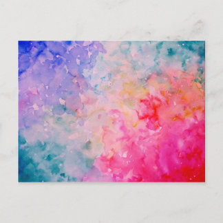 Waterverf Art afdrukken Abstract universum Briefkaart