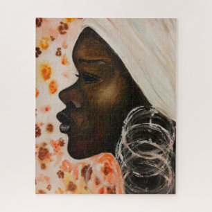 Waterverf Art - Afrikaanse schoonheid - Legpuzzel