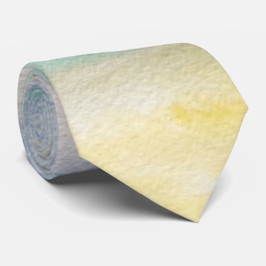 Waterverf Art Beach Mood Stropdas (Opgerold)