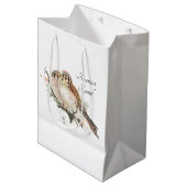 Waterverf Art Birding Kestrel Couple Medium Cadeauzakje (Voorkant Gekanteld)