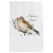 Waterverf Art Birding Kestrel Couple Medium Cadeauzakje (Voorkant)