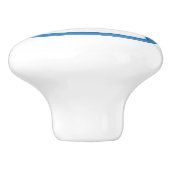 Waterverf Art Blue Rocking Horse Knop (Zijkant)