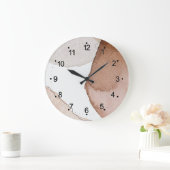 Waterverf, art, crème, tan en witte kleur grote klok (Huis)