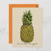 Waterverf Art Cute Pineappel Briefkaart (Voorkant / Achterkant)