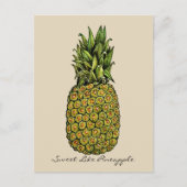 Waterverf Art Cute Pineappel Briefkaart (Voorkant)