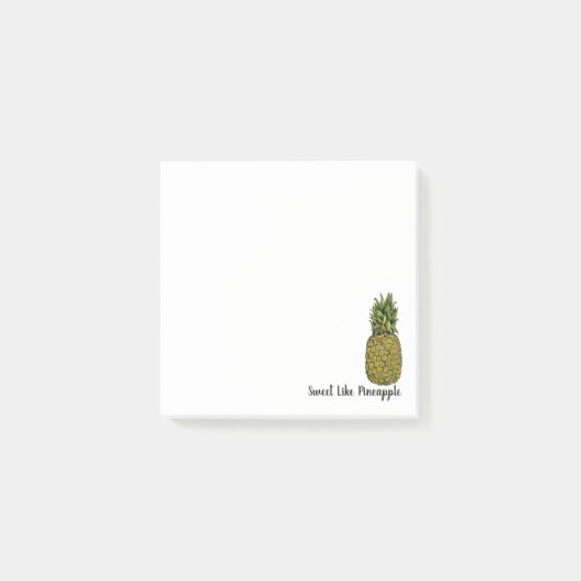 Waterverf Art Cute Pineappel Post-it® Notes (Voorkant)