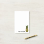Waterverf Art Cute Pineappel Post-it® Notes (Op bureau)