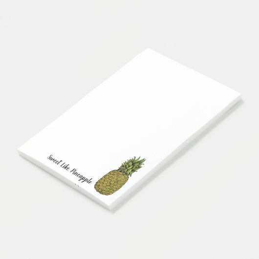 Waterverf Art Cute Pineappel Post-it® Notes (Schuin)