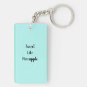 Waterverf Art Cute Pineappel Sleutelhanger (achterkant)