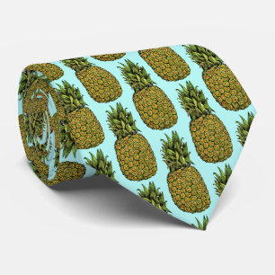 Waterverf Art Cute Pineappel Stropdas