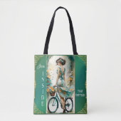 Waterverf Art Deco Boho Chic Vrouwelijk Tote Bag (Voorkant)