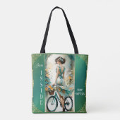 Waterverf Art Deco Boho Chic Vrouwelijk Tote Bag (Achterkant)