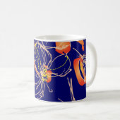 Waterverf Art Deco Flower Koffiemok (Voorkant rechts)