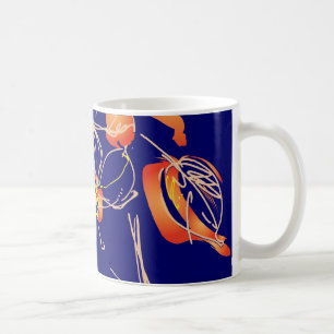 Waterverf Art Deco Flower Koffiemok